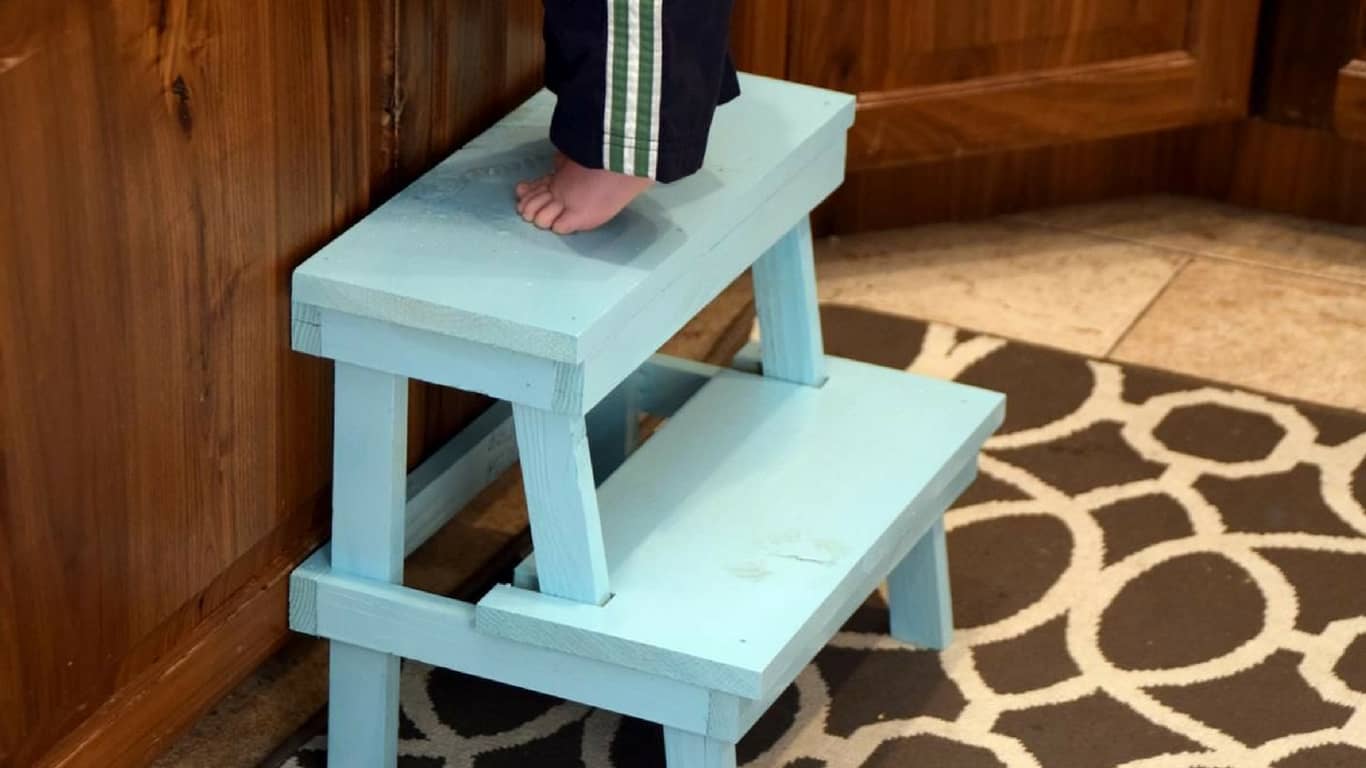 wooden step stool