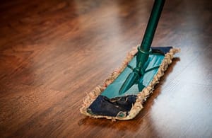 wooden floor in progress